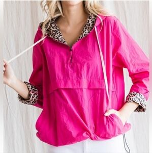 Jodifl Hot Pink Windbreaker 1XL Leopard Hot Pink